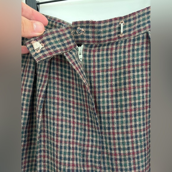 Vintage wool blend plaid trousers - Picture 10 of 12